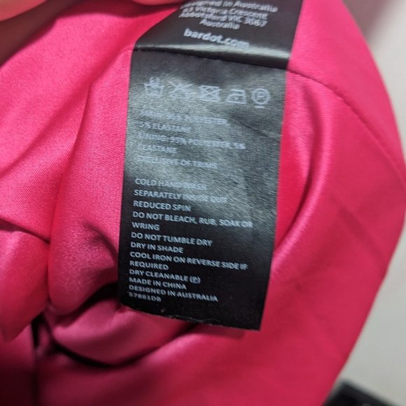 Barbie pink Bardot | Luna cut out midi dress in pink punch - Picture 9 of 9